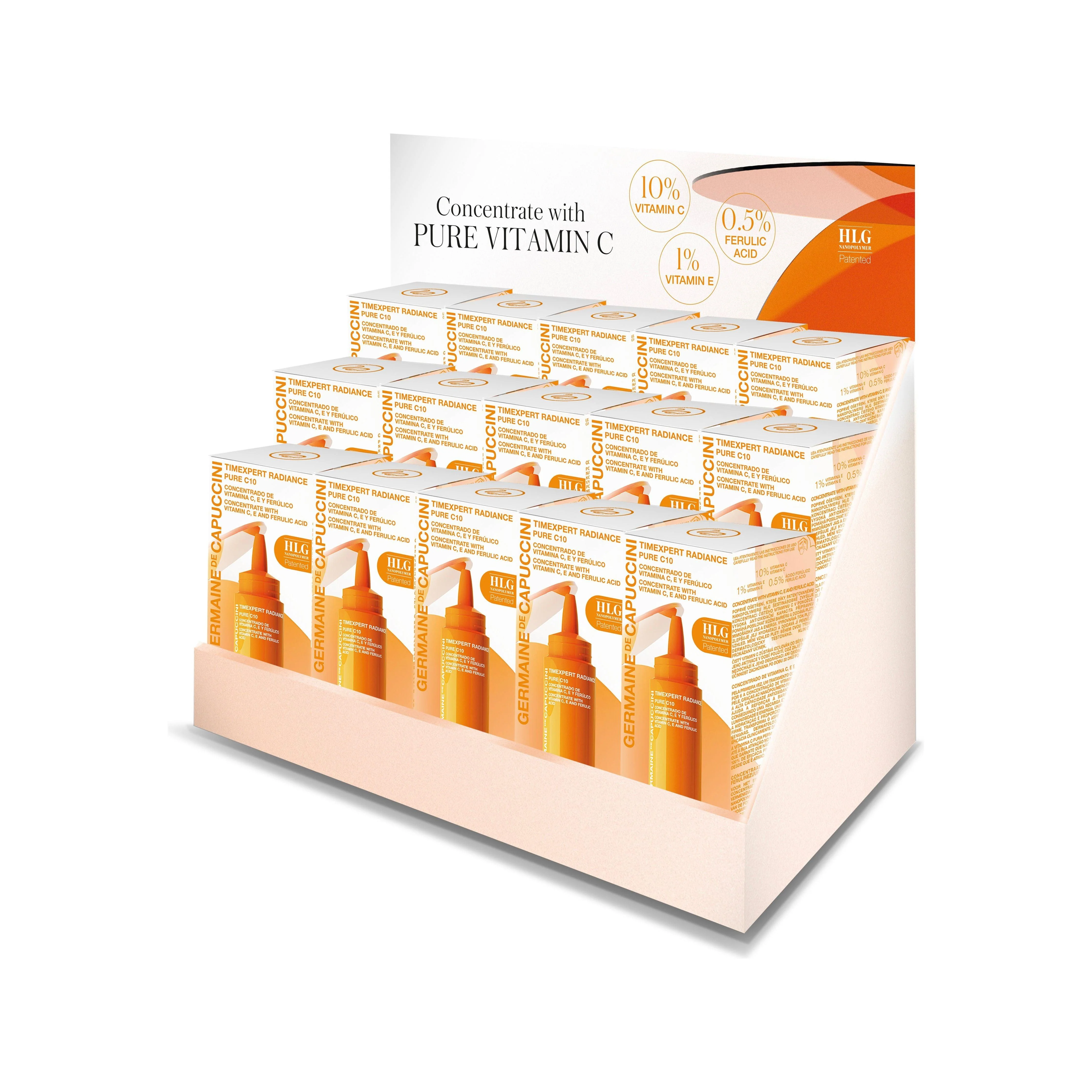 T Radiance Pure C10 Serum - Vitamin C+ Ferulic - 15 Units with Counter Stand