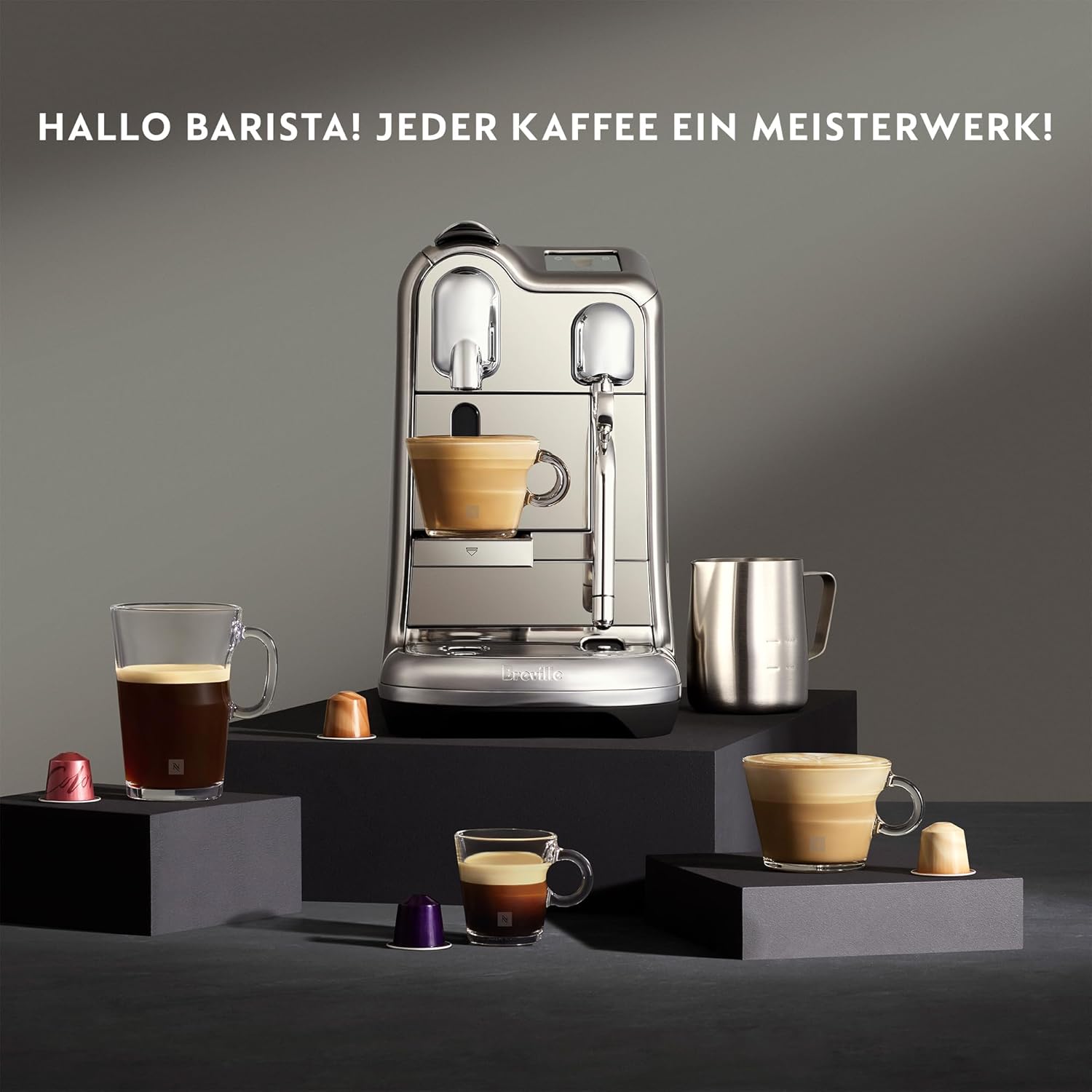 Nespresso Creatista Pro Kaffeemaschine von Sage, Edelstahl, Brushed Stainles Steel