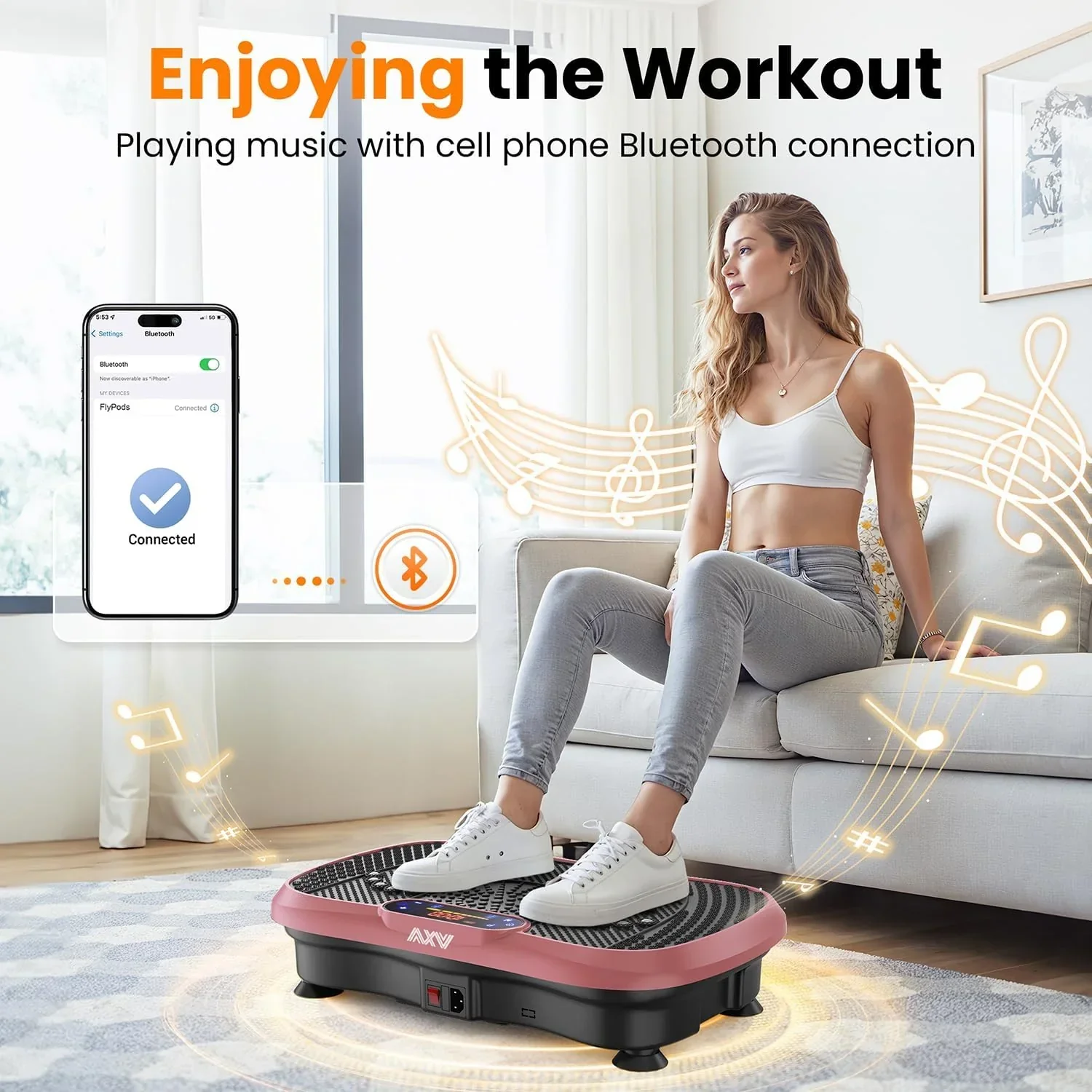 AXV Vibration Plate Fitness Platform Trainer Suitable for men and women to lose weight