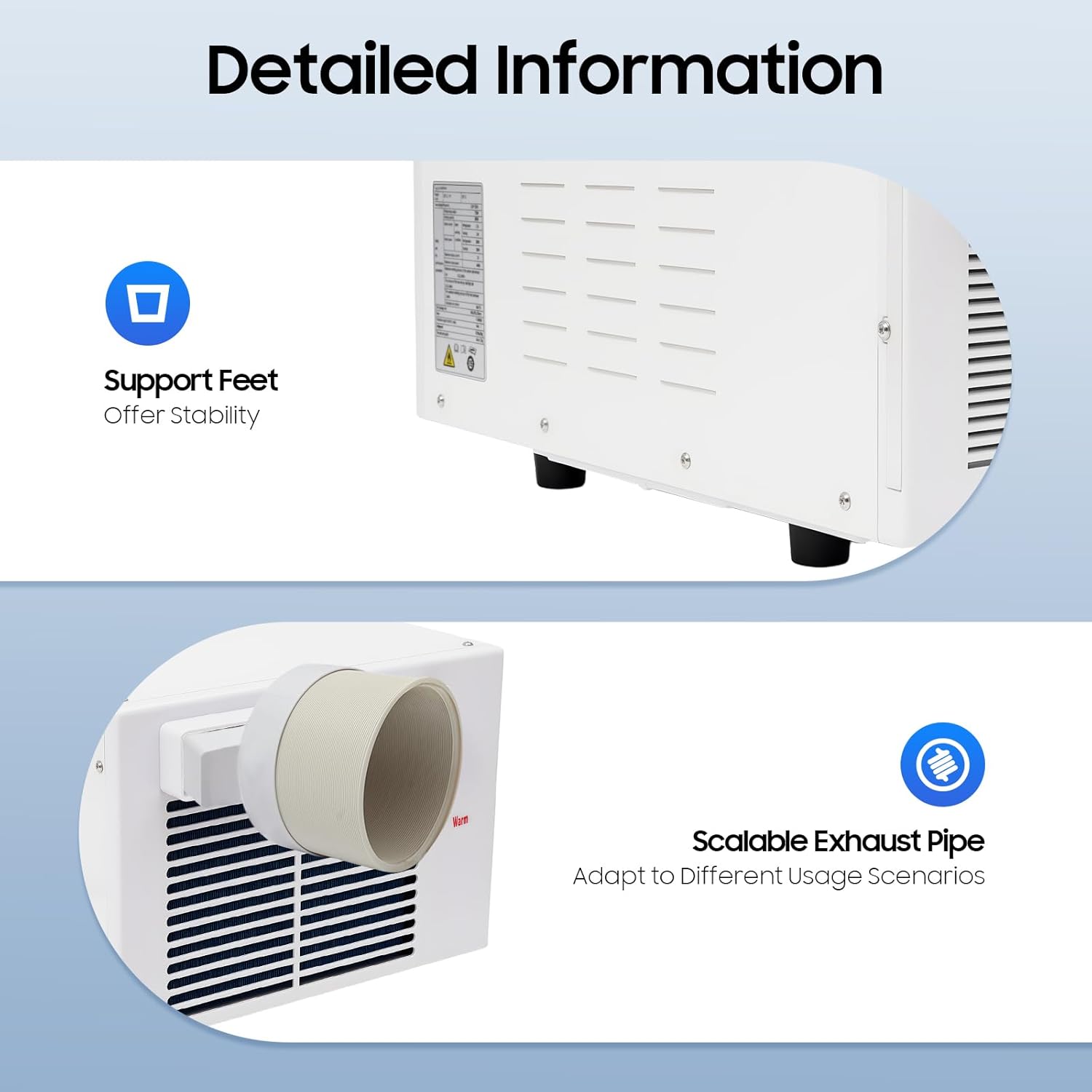 Tragbares Mini-Klimaanlage, AC 220V 280W Mobile Kühlgerät, Kompaktes Geräuscharm Cool Fensterkühler Klimagerät für Schlafzimmer, Höhlen, mit Timer-Funktion (bis zu 12 Stunden)