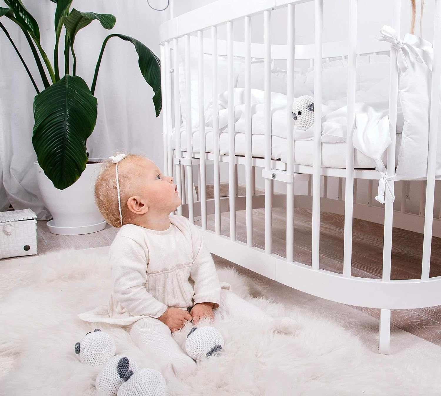tweeto® Babybett 7 in 1 – mitwachsendes Babybett aus Holz | höhenverstellbares Beistellbett & Gitterbett | umbaubar zu Kinderbett & Laufstall (Buche Natur)
