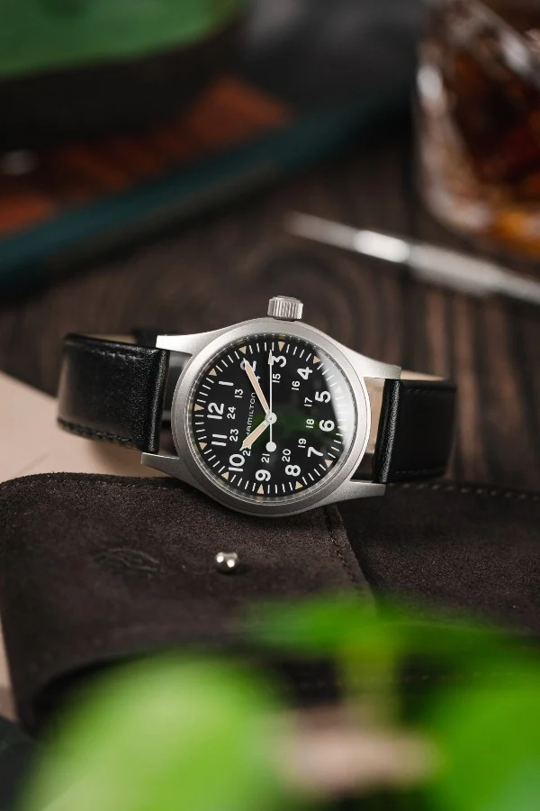 Hirsch OSIRIS Quick-Release Calf Leather Watch Strap in BLACK