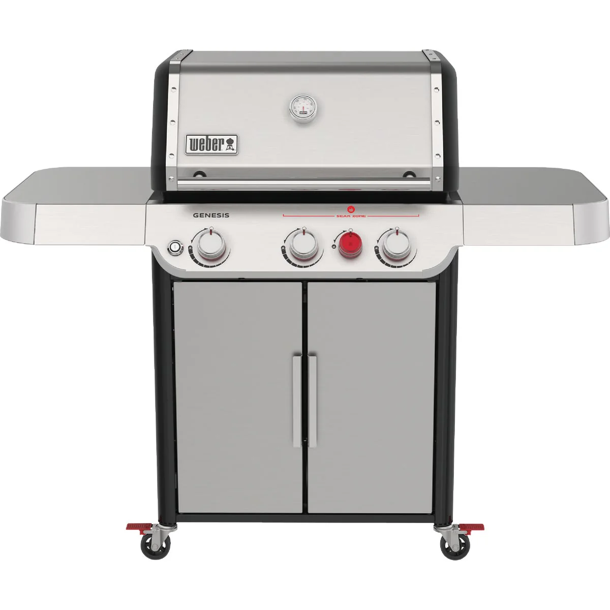 2025 Weber Genesis SP-S-325 Vloeibare Propaan Grill van Roestvrijstaal met 3 Branders, Extra Grote Dichtschroei Zone, PureBlu Branders en Flavorizer Bars