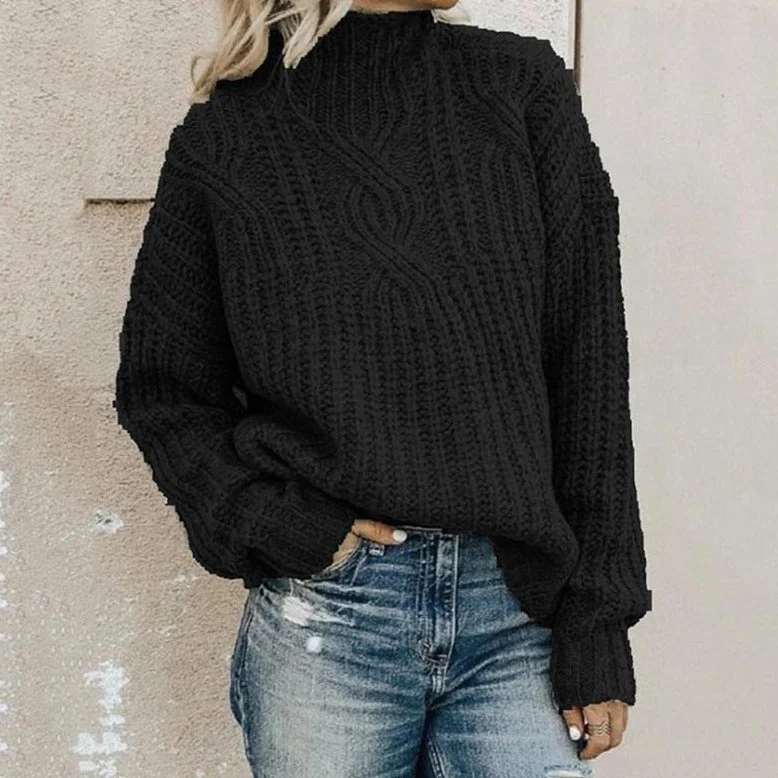 Damen Strickpullover mit Stehkragen & Regular Fit – Weich & Wärmend für Herbst & Winter