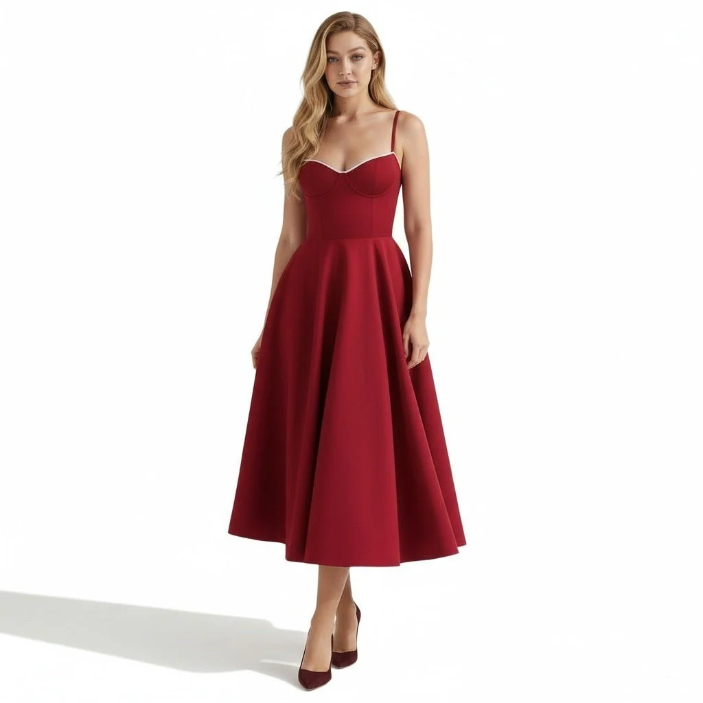 Elegantes Satin-Abendkleid mit T��ll