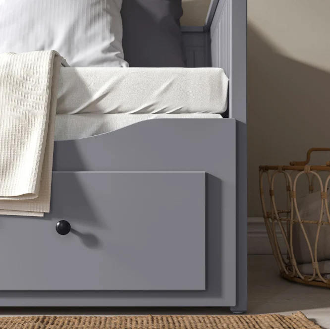 2025 IKEA HEMNES dagbed met 3 lades ?C Grijs, 80 x 200 cm, ruimtebesparend en veelzijdig