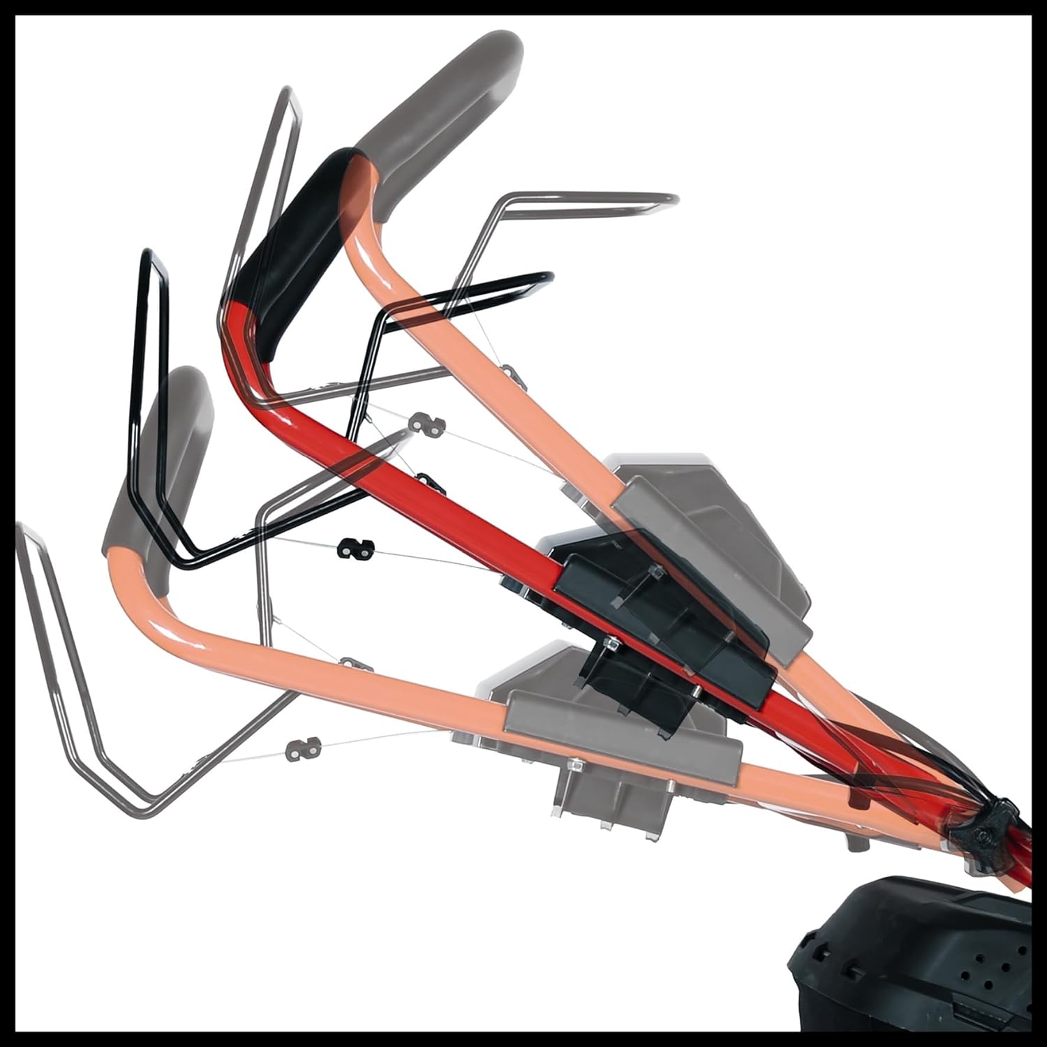 Einhell Benzin-Rasenmäher GC-PM 51/3 S HW-E Li (2.7 kW, 1 Zylinder 4-Takt-Motor, Highwheeler, Startseilzug am Führungsholm, Elektro-Start-Funktion, inkl. 2, 0 Ah Akku und Ladegerät)