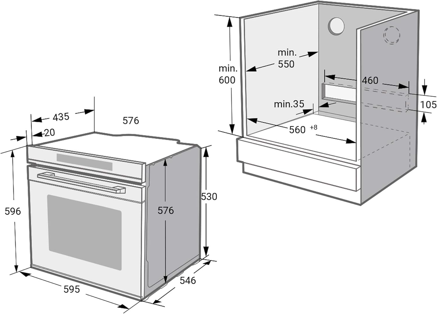 Autarkes Herdset: 60cm Einbaubackofen EB8017ED | 59cm Induktionskochfeld IH85901FZ | Katalyse | Pizzafunktion | Grill | Umluft | Heißluft | Automatik-Timer | SET8017IH592FZ