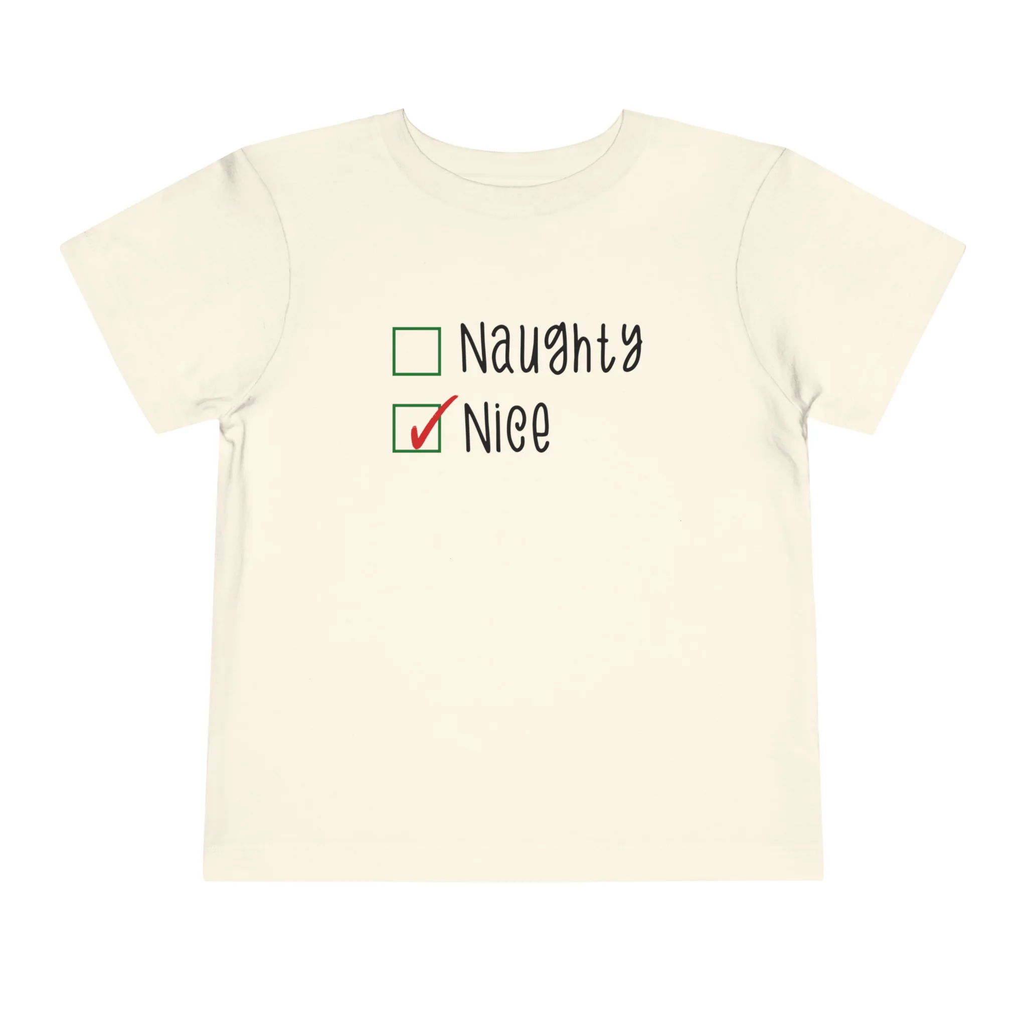 Naughty or Nice List Natural Toddler Shirt, Cute Santa's Nice List Baby Onesie?