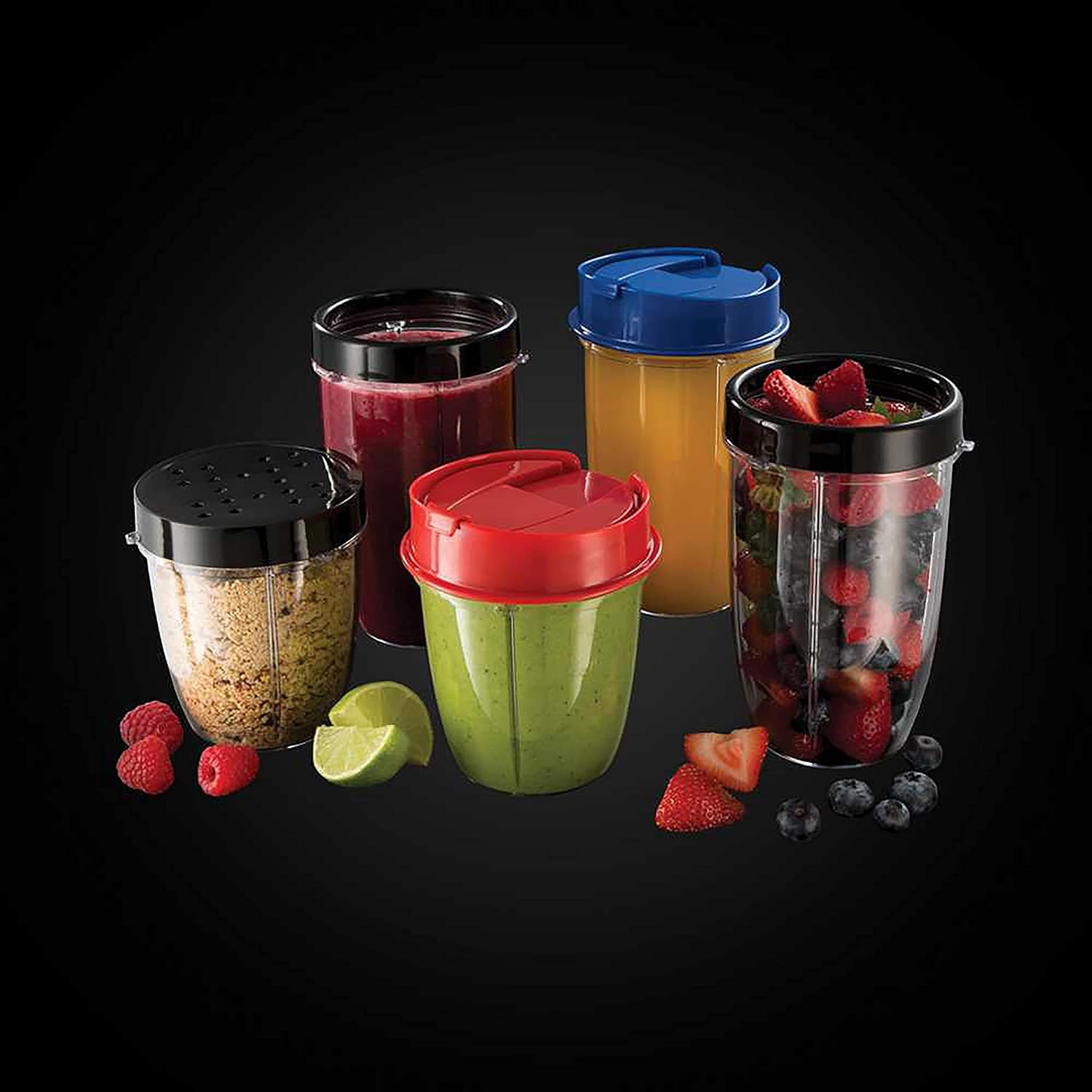 Russell Hobbs Mixer [Multifunktions- Standmixer] NutriBoost (inkl. 5 BPA-freie und spülmaschinengeeignete Behlter + Deckel, 22.000 U/min, 0.9 PS-Motor) elektrischer, Smoothie-Maker 23180-56