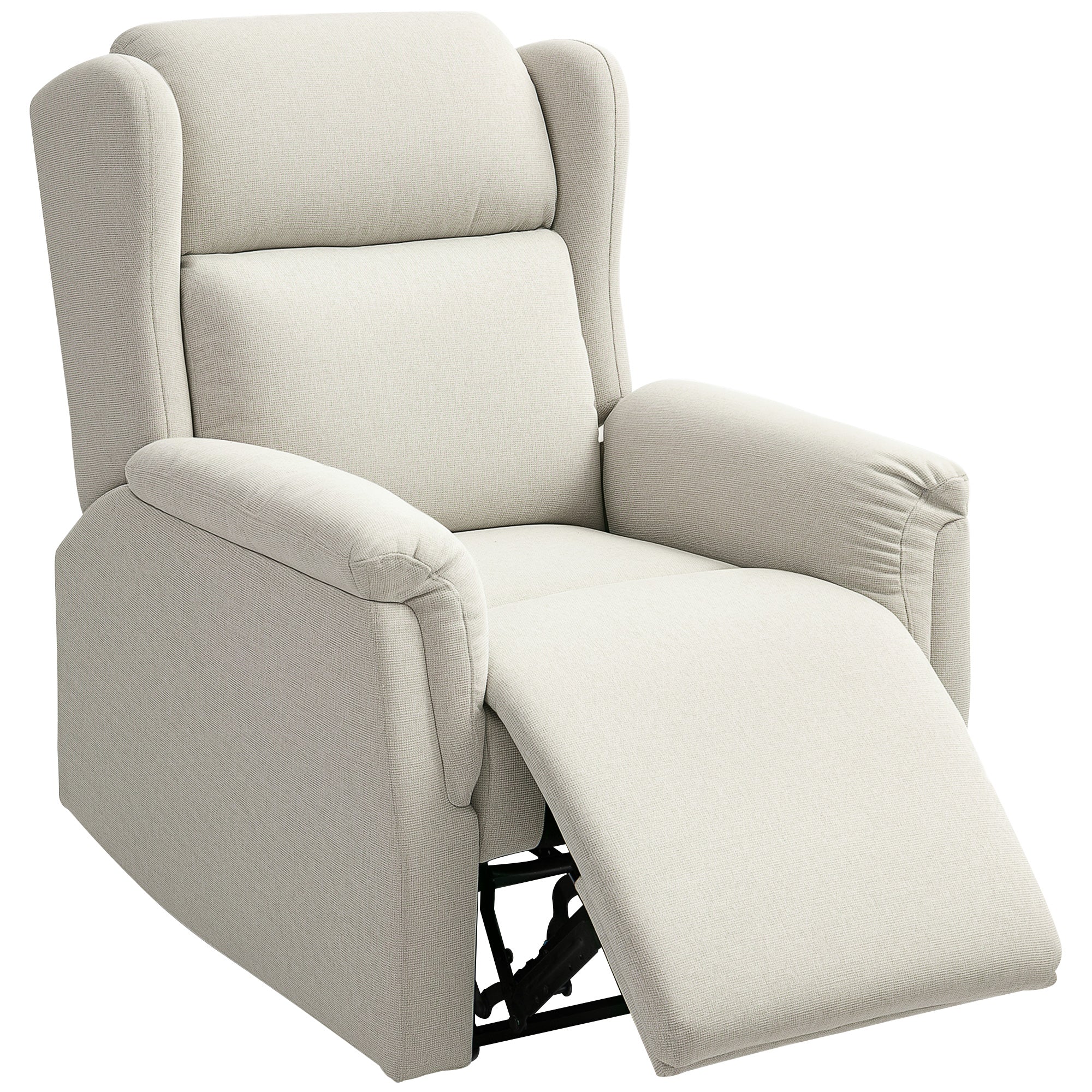 HOMCOM Relaxfauteuil Ligstoel 160�� verstelbaar Pocketvering Beige