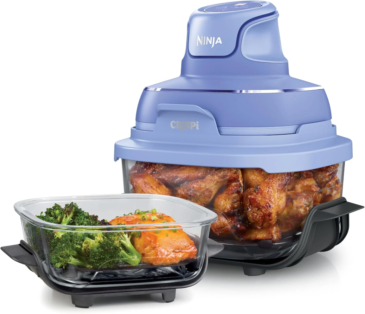 Ninja Crispi 4-in-1 Portable Glass Air Fryer Cooking System, 1500W, 4QT & Glass Food Storage Container