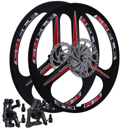 2025 BBR Tuning 26 inch Heavy Duty 3-spaaks gemotoriseerde fiets Mag-wielset �C Zwart