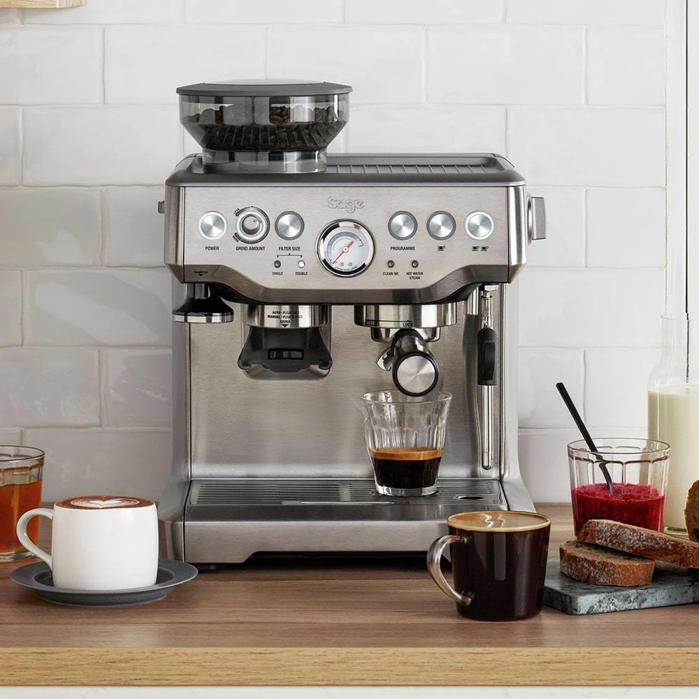 Sage The Barista Express Espressomachine ?C Met Ingebouwde Bonenmaler & Melkkan met Temperatuurregeling ?C Geborsteld RVS