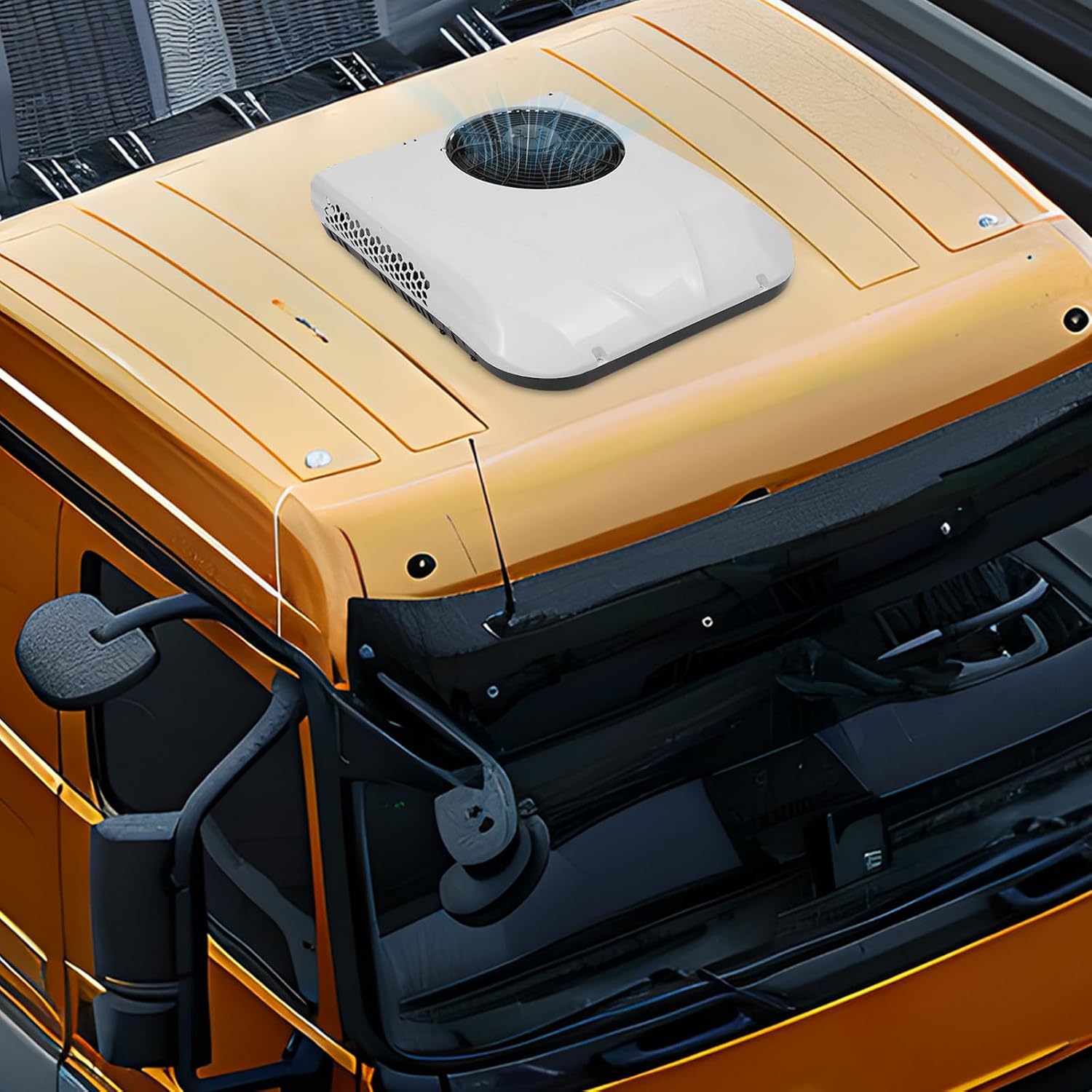 Ultradünne 12V Inverter Dachklimaanlage, leise Elektrische Automotive Split Klimaanlage AC Einheit mit Heiz- und Kühlung, Universelle Passform für Wohnmobil, Wohnwagen, Camping, LKW & Transporter