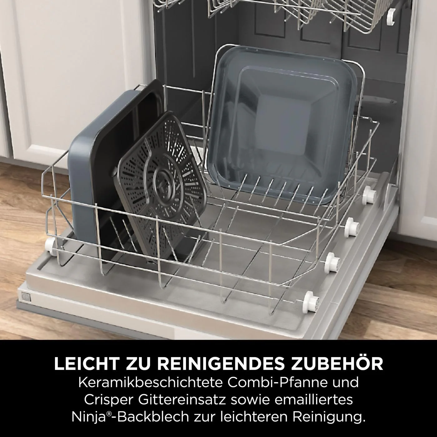 2025 Ninja Combi 12-in-1 Multikoker, Oven & Heteluchtfriteuse, 12 kookfuncties, Air Fryer & Grillen, bereiding in 15 min, met bakplaat, pan, Crisper rooster, receptenhandleiding, grijs, SFP700EU*