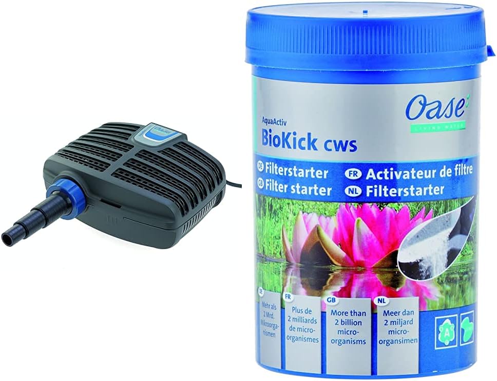 OASE 51096 Filter und Bachlaufpumpe AquaMax Eco Classic 5500, 5300 l/h F?rderleistung, energiesparende Bachlaufpumpe, Teichpumpe, Filter, Pumpe, Bachlauf, Dunkelgrau