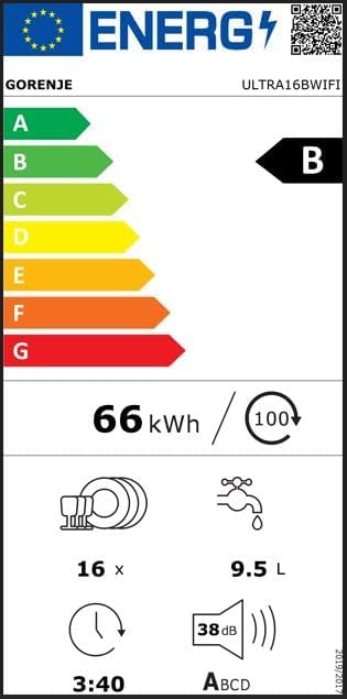 Gorenje GV663A66 Geschirrspüler/Einbaugerät FRONT NICHT ENTHALTEN/Made in EU/60 breite/16 Maßgedecke/8 Programme/TotalDry/Nachtprogramm/Status LED Licht/EEK: A-10%/Einbaumaße (HxBxT): 82 x 60 x 55,5cm