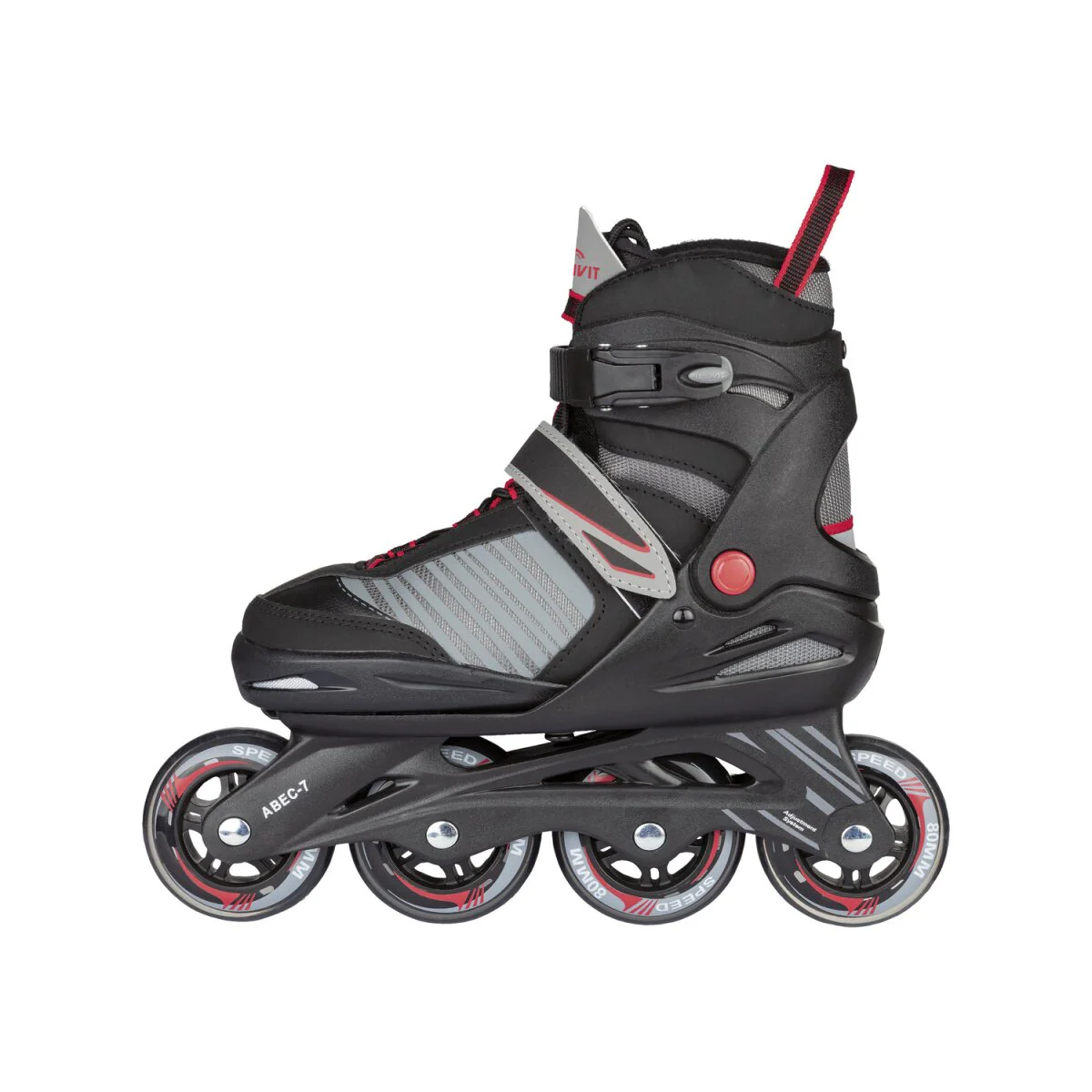 CRIVIT Inlineskates, gepatenteerde breedte- en lengteverstelling (zwart/rood) - B-keus zeer goed