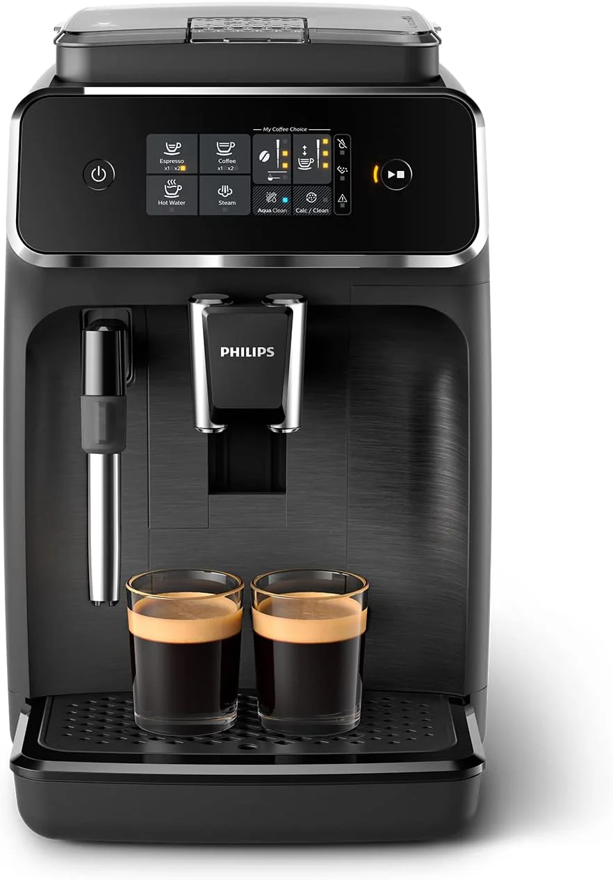 Philips Serie 2200 Espressomachine �C Klassieke Melkopschuimer, Intu?tief Touchdisplay, mat Zwart (EP2220/10)