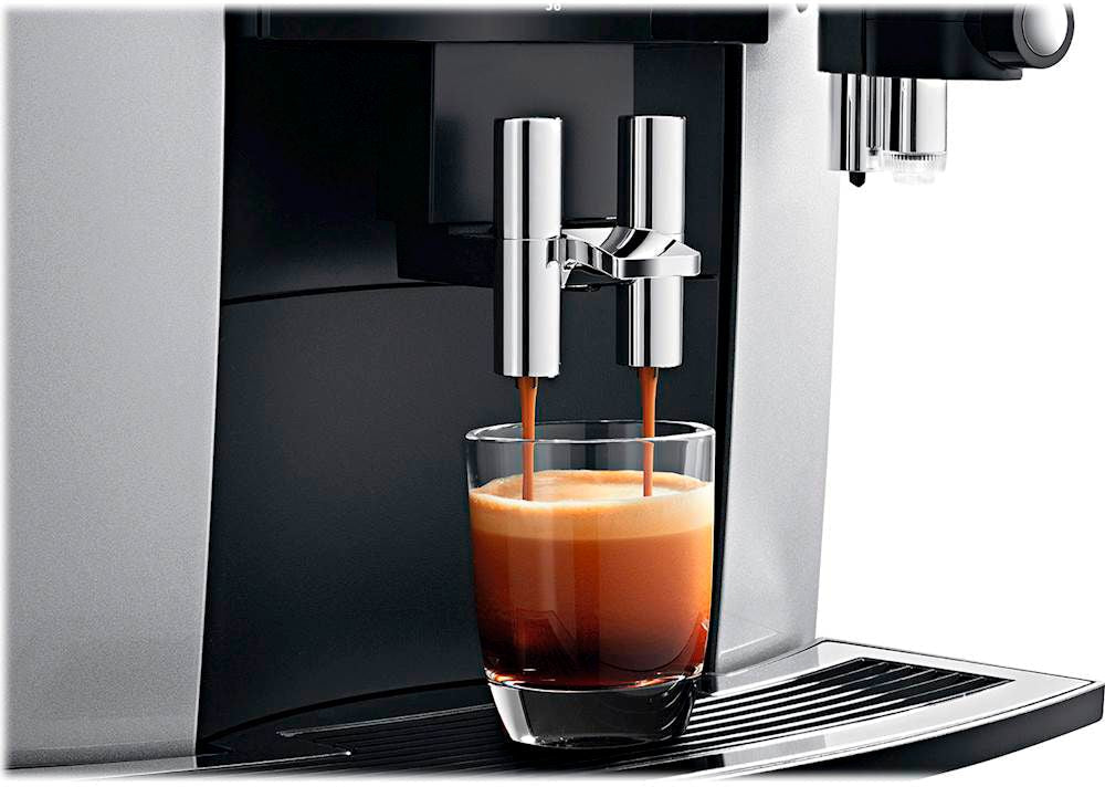 Jura - S8 Espresso Machine with 15 bars of pressure and Milk Frother - Moonlight Silver