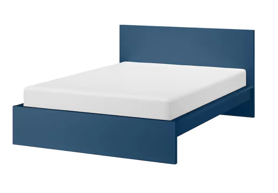 MALM Hoog Bedframe, Blauw, 160x200 cm