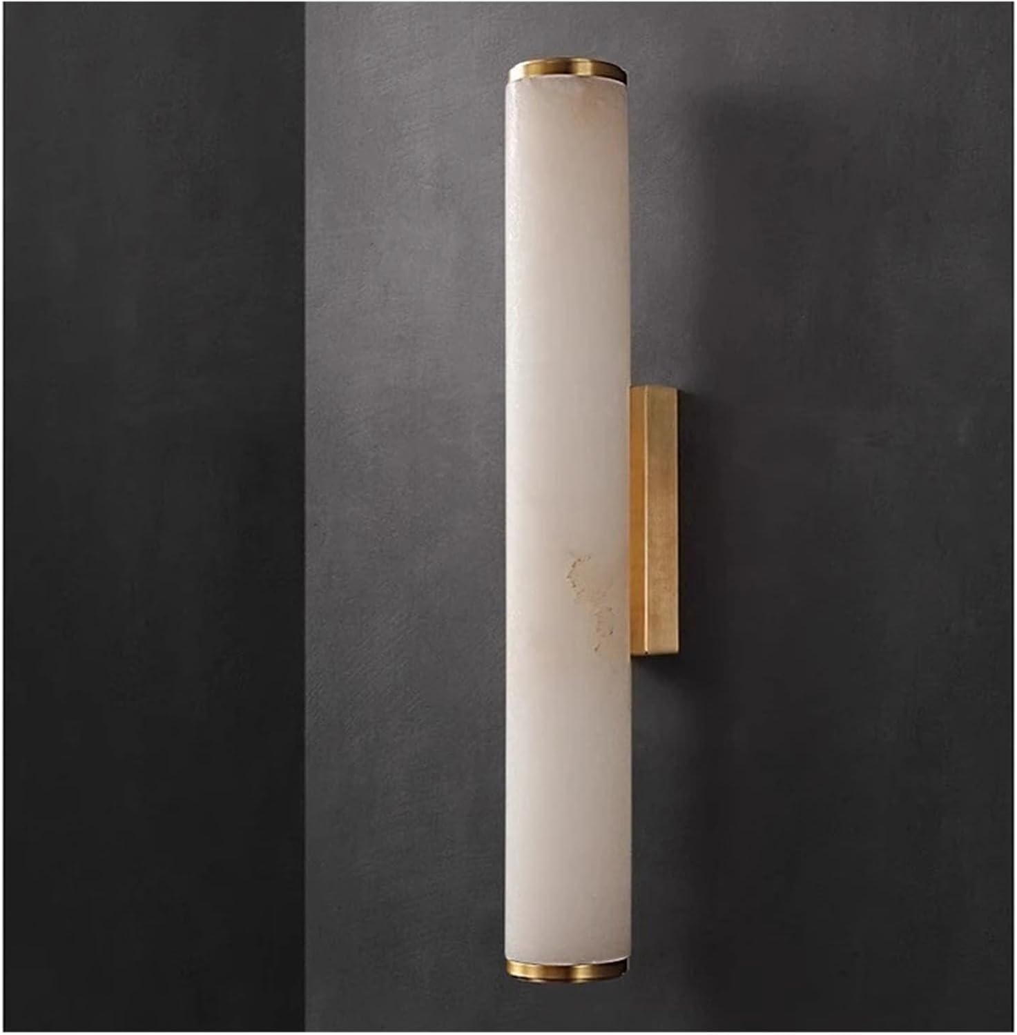 Schlichte, Moderne, Längliche Zylindrische Wandleuchte Aus Marmor Für Wohnzimmer, Schlafzimmer, Flur, Hotel, Einkaufszentrum – Dekorationslampe,Gold-30cm
