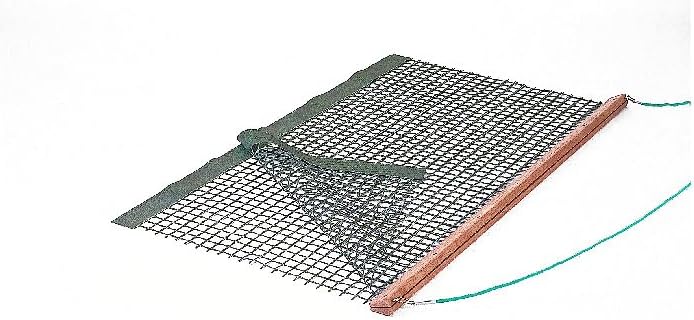 Sport-Thieme Tennis Schleppnetz | Gewicht: 8,2 kg | Doppeltes Netz-Gewebe zum Abziehen von Tennisplätzen | 2X 1,5 m mit eingearbeiteter Hartholzschiene inkl. Schleppleine | Markenqualität