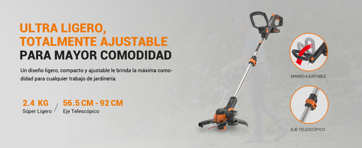 ULTRA LIGERO, TOTALMENTE AJUSTABLE