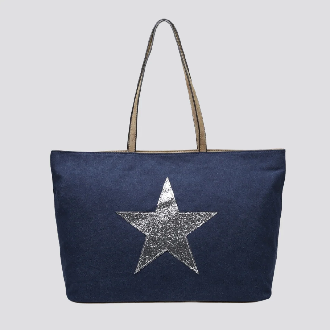 Canvas Tote Bag | Navy Star