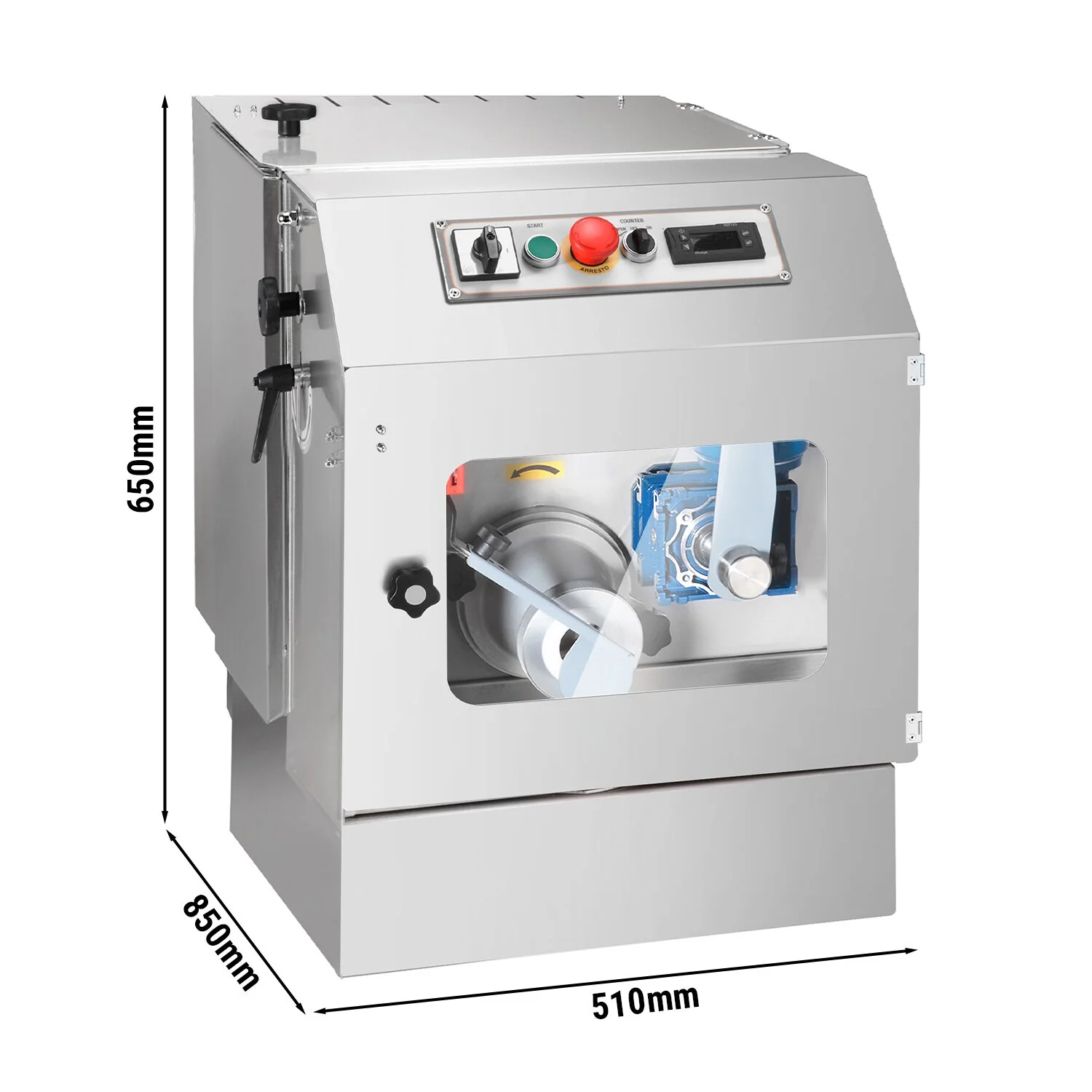 Deigdeler - 0,93 kW - Vektomr?de: ~50�C800 g (4x200 g) - Kapasitet: 30 kg - maks. 340 stk/t