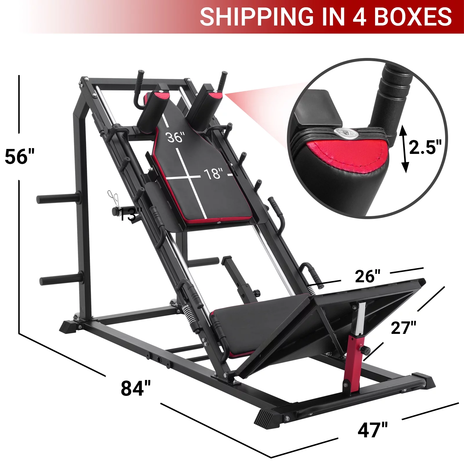 2025 Syedee Beenspiermachine, Hack Squat en Leg Extension �C Complete Benentrainingsstation voor Thuis Gyms