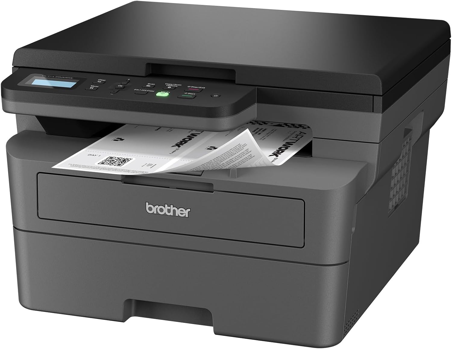 Brother DCP-L2620DW 3-in-1 Monochrom-Laser-Multifunktionsdrucker, 32 ppm, automatischer Duplexdruck, 2-zeiliges LCD-Bedienfeld, USB und 5 GHz WLAN