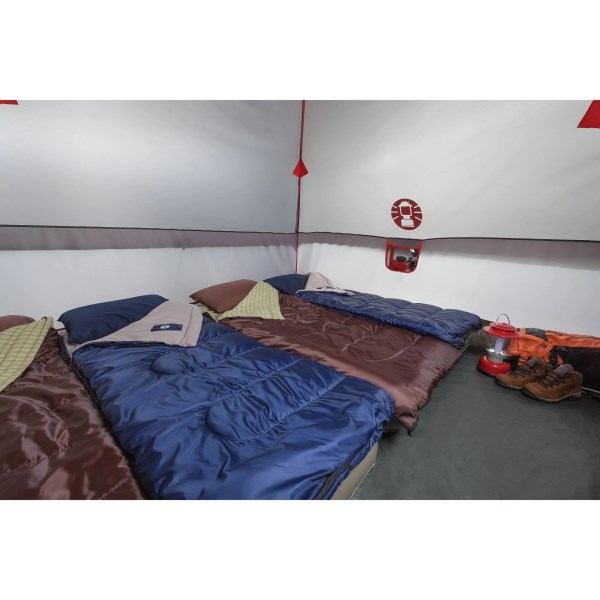 Coleman Flatwoods II Dome Tent – Gray/Red – 6-Person