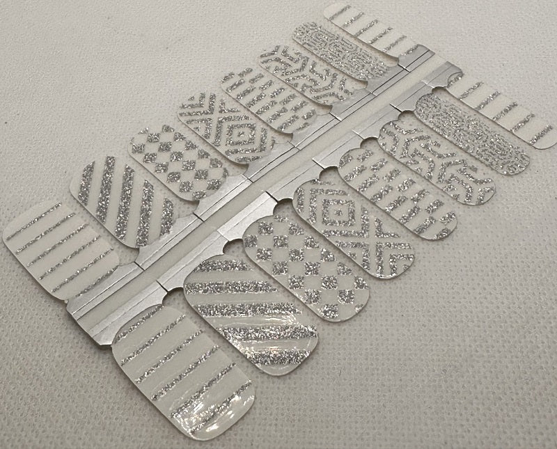 Silver Glitter Pattern (Transparent)