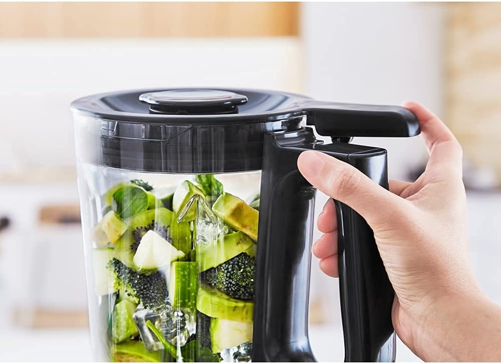 Krups Highspeed- Standmixer InfinyMix KB9158 | 1600 W | 5 automatische Programme + manuelle Einstellung | Tritanbehälter | inkl. Rezeptheft | Smoothies, Shakes, Crushed Ice | Schwarz