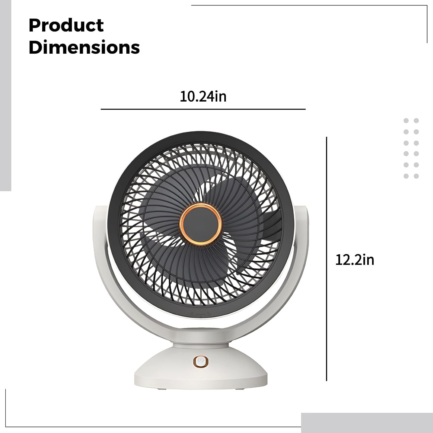 Desktop Air Circulator Fan for Home and Dorm, Energy Saving USB Rechargeable Oszilating Fan, Adjustable Stand, Night Light Function, 8 Hour Timer, Quiet Operation, Compact and Portable Tool