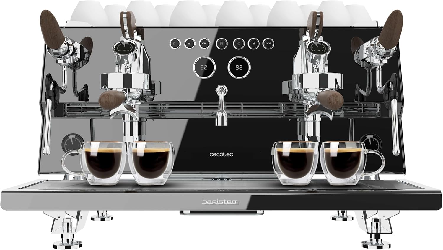 Cecotec Espresso-Kaffeemaschine Barista Baristeo Intima, professionelle Barista-Espressomaschine, Vorbrüh-System, 15 Bar Pumpe, einfaches Befüllen, 1,7L Wassertank und Tassenwärmer