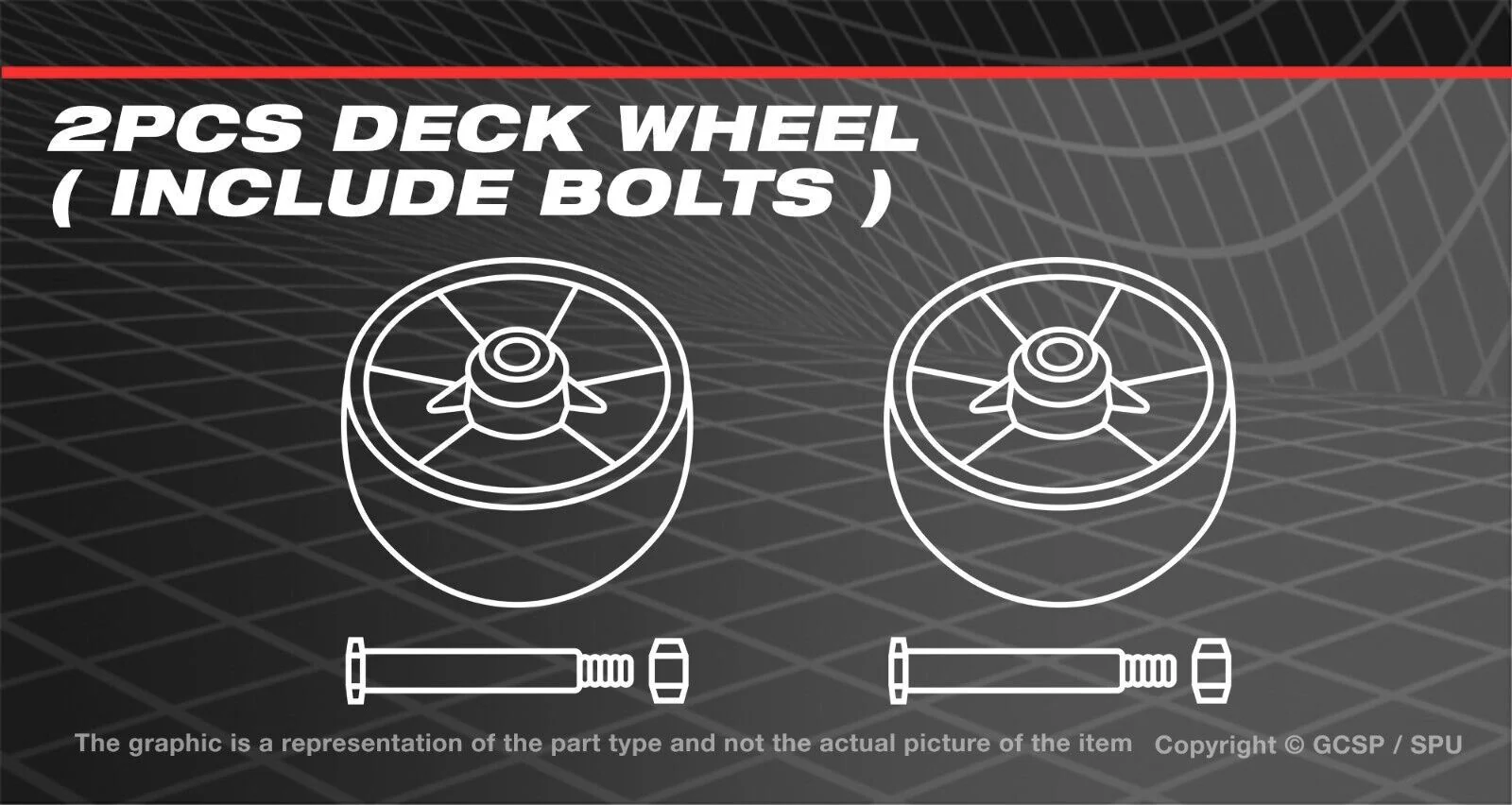 2PCS Deck Wheel For Craftsman T210 Lawn Tractor CMXGRAM1130043