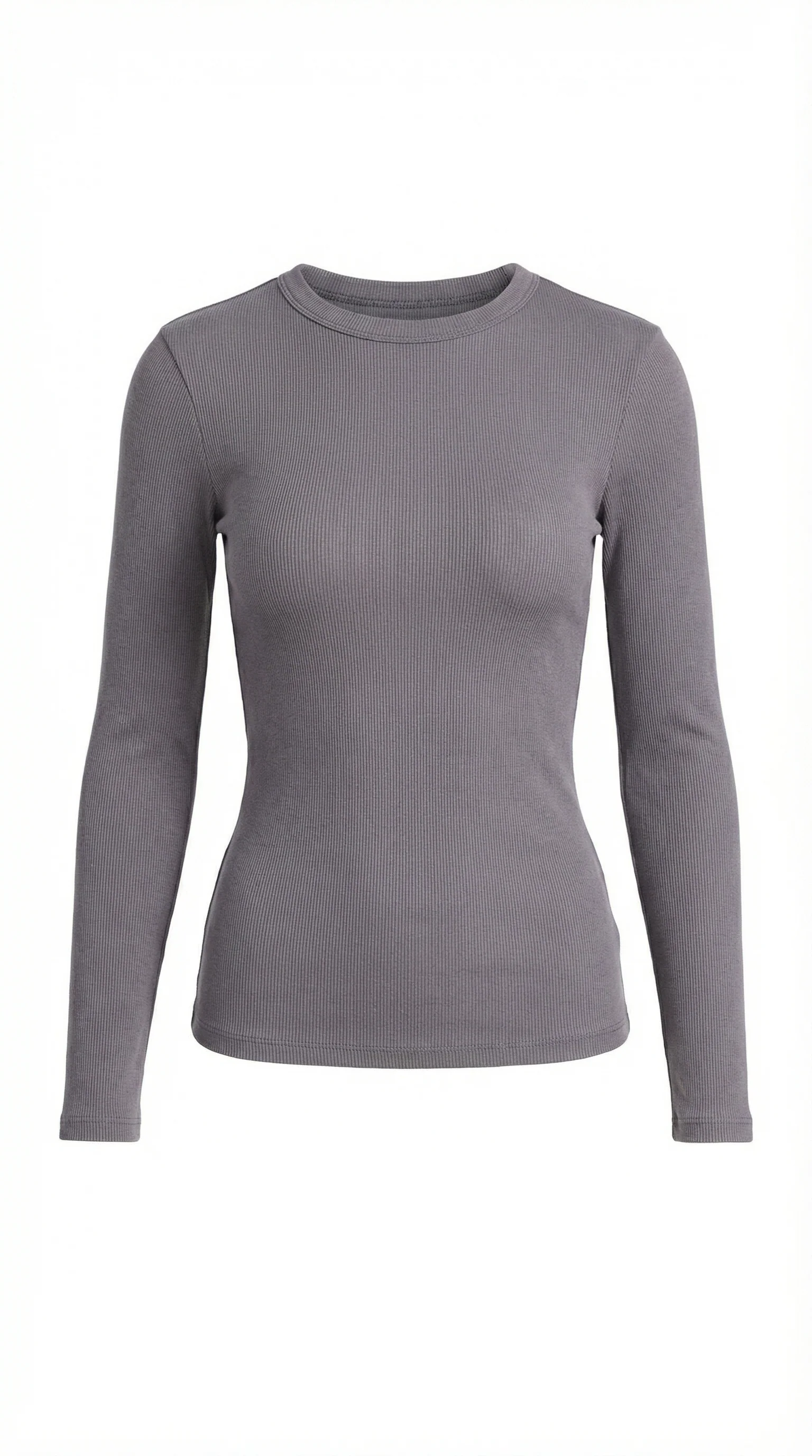 Langarmshirt mit gerippter Struktur