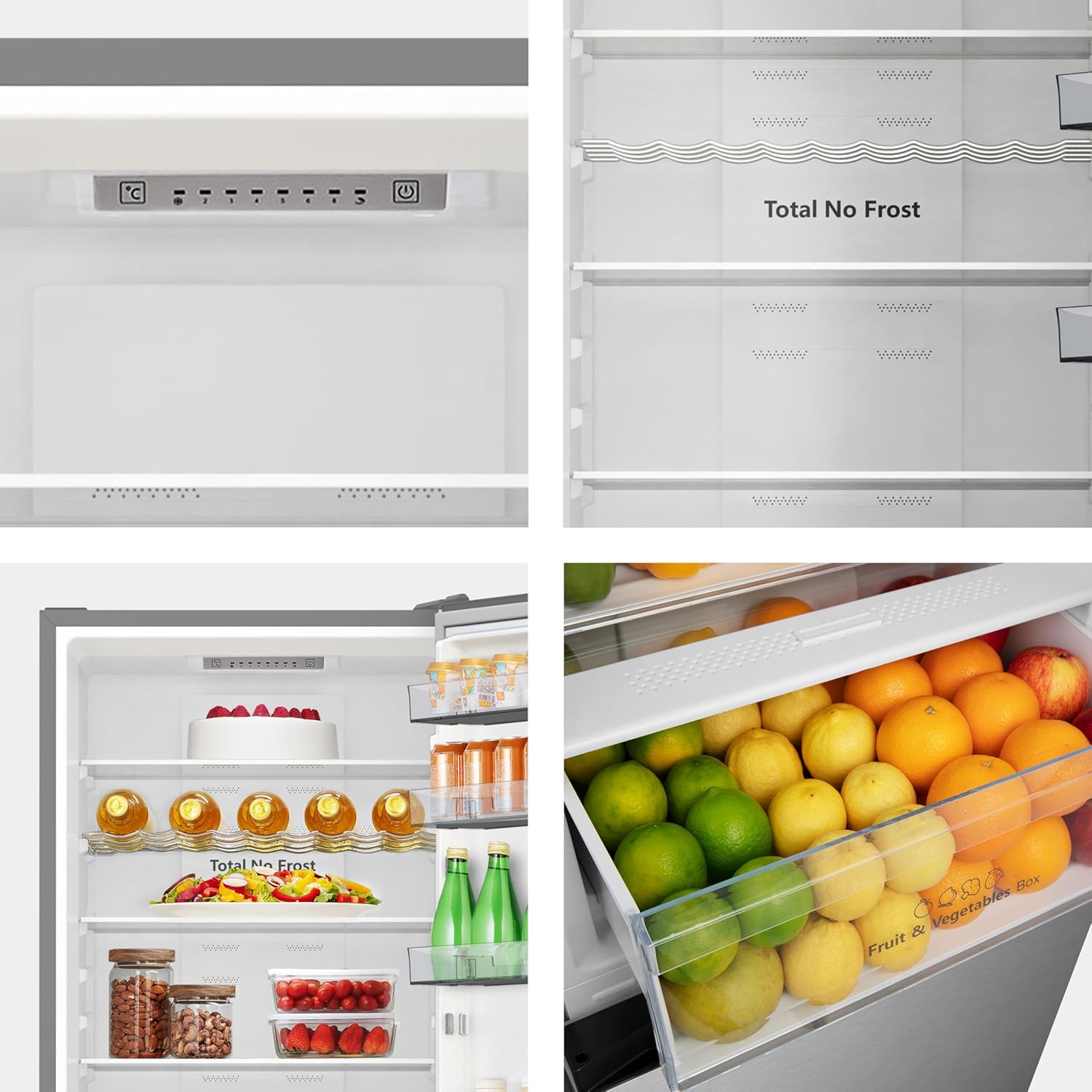 Hisense RB327N4AD2 Kühl-Gefrierkombination/ NoFrostPlus/ Multiflow 360°/ HolidayMode/ FreshZone/ 182,4 cm/ Kühlteil 171 l/ Gefrierteil 85 l/ 41 dB/ 287 kWh/ Jahr/ Edelstahl-Look