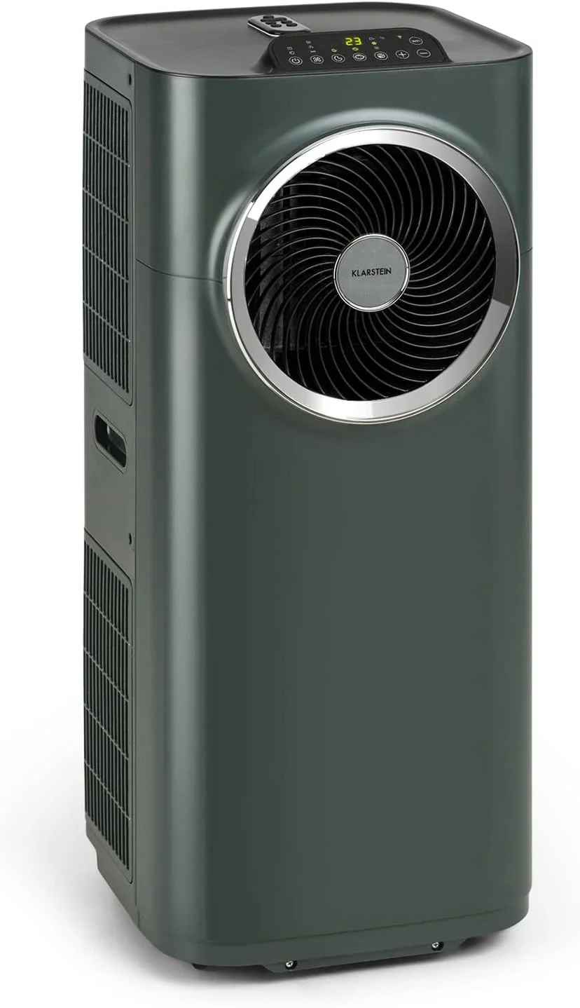 Klarstein Mobile Klimaanlage mit Abluftschlauch, 5-in-1 Klimager?t, Ventilator, Luftentfeuchter, Luftreiniger & Nachtmodus, App-Steuerung, Kleine & Portable, f��r Wohnung & B��ro, 12000 BTU