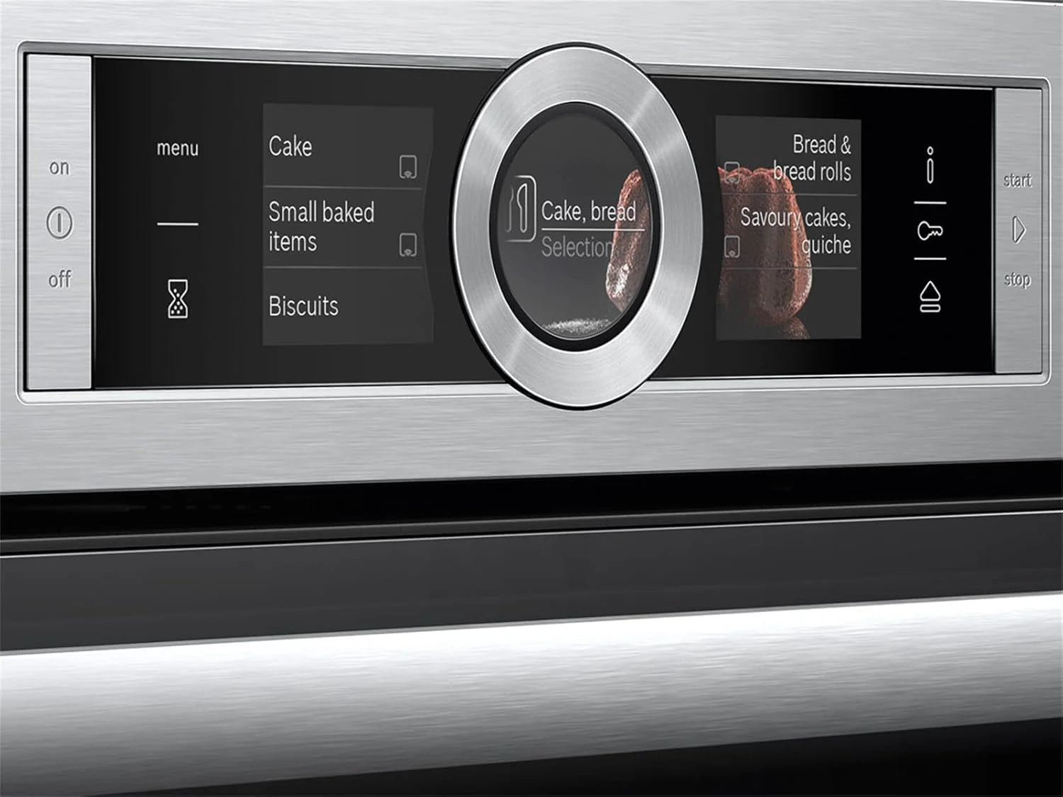 Bosch HMG7361B1, Serie 8 smarter Einbau-Backofen mit Mikrowellenfunktion, 60 x 60 cm, Made in Germany, Schwarz, Air Fry, Digitaler Bedienring, Touchdisplay, Automatikprogramme, Reinigungsunterst��tzung