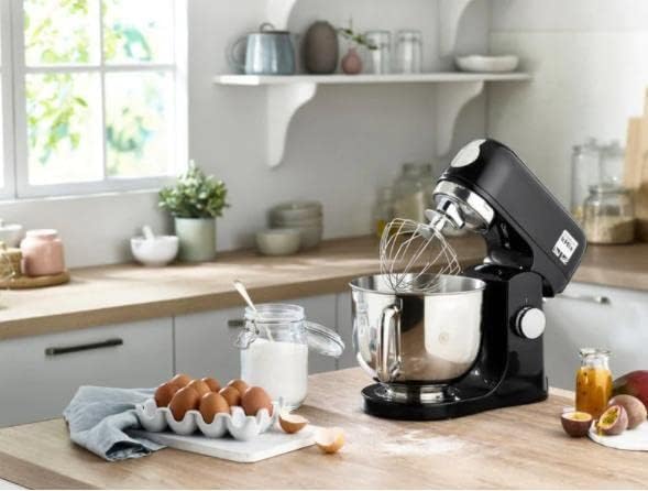 Kenwood kMix KMX750RD Küchenmaschine, 5 l Edelstahl Schüssel, Safe-Use-Sicherheitssystem, Metallgehuse, 1000 Watt, inkl. 3-Teiligem Patisserie-Set und Spritzschutz, Rot