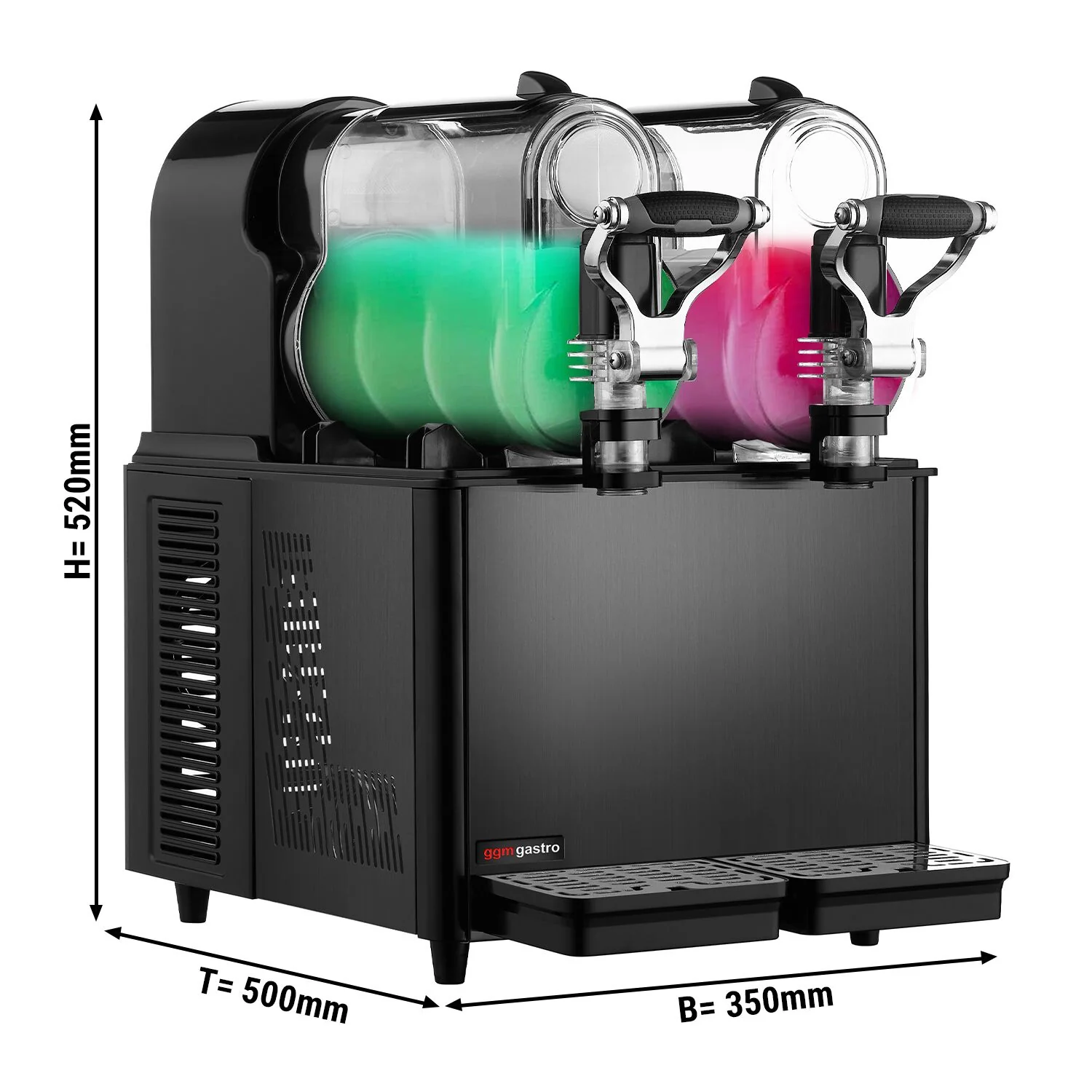 Slushmaskin - 2x 3 l - 430 W - svart