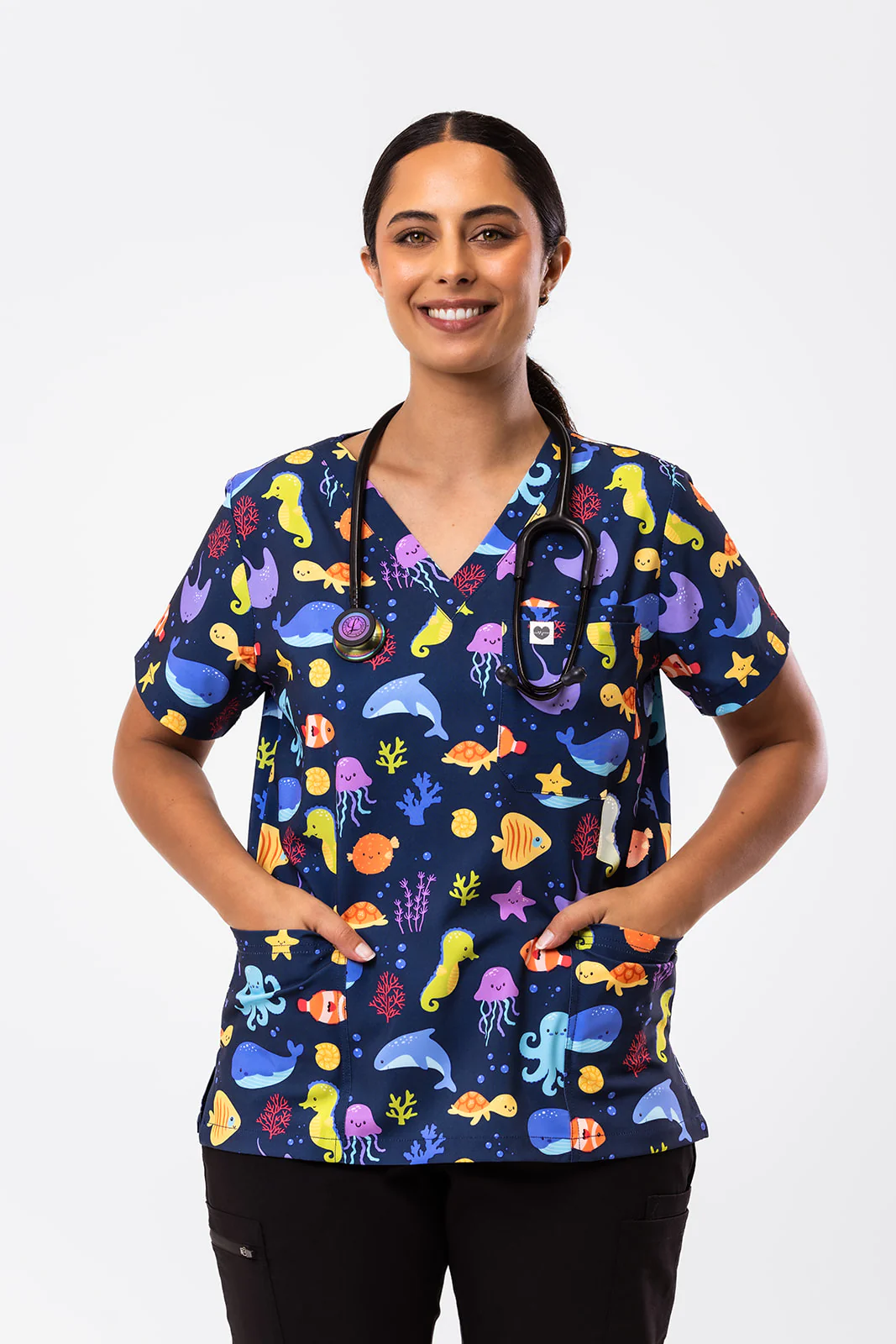 Ocean Cuties Scrub Top
