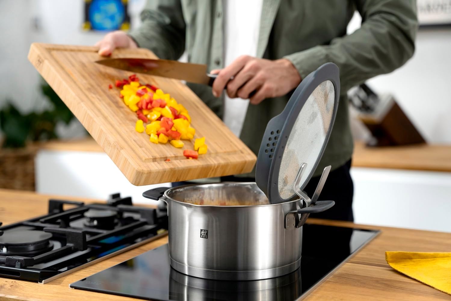 ZWILLING Simplify Kochtopf-Set 5-teilig, Mit Ausgießfunktion, Stay-Cool-Griffe, Induktionsgeeignet, Edelstahl, Silber