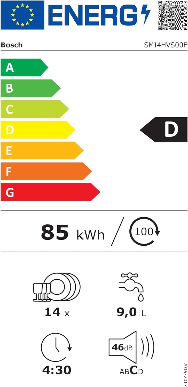 Bosch SMU4ECS28E, Serie 4, Smarter Unterbau-Geschirrspüler 60 cm, Besteckschublade, Spülmaschine Made in Germany, besonders Leise, Extra Trocknen, schneller sauberes Geschirr, Ferndiagnose, Edelstahl