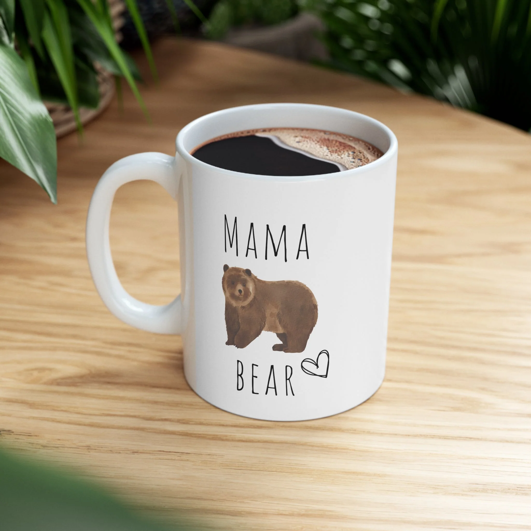 Mama Bear Coffee Mug, Mother's Day Gift, Adorable Bear on Coffee Mug