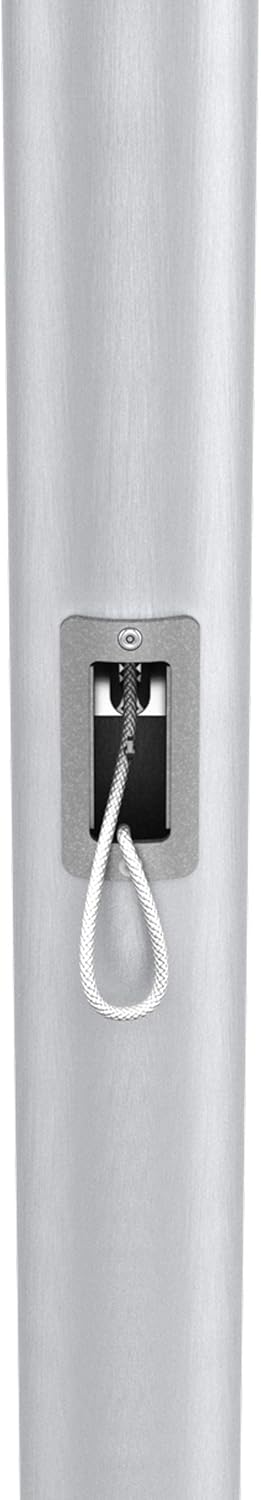 Vispronet® Alu-Fahnenmast 6 m/ø 75 mm Protect Extend ✓ Hissbarer, Drehbarer Ausleger ✓ Nahtlos Zylindrisch ✓ Diebstahlgesichert